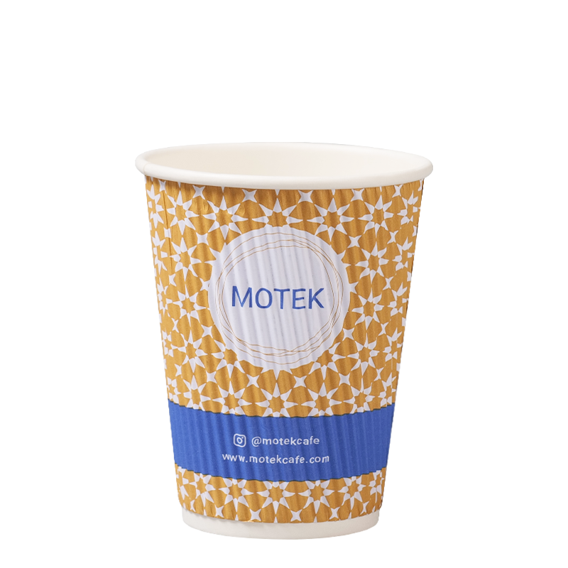 Copo de papel de parede ondulado