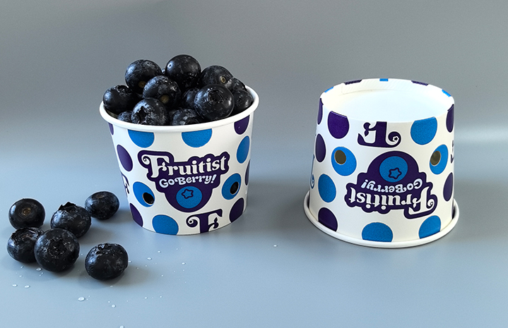 Recipiente de papel para frutas