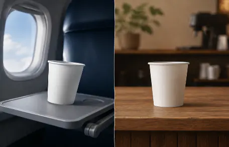 Por que as companhias aéreas e os trens têm requisitos de xícara diferentes dos cafés
